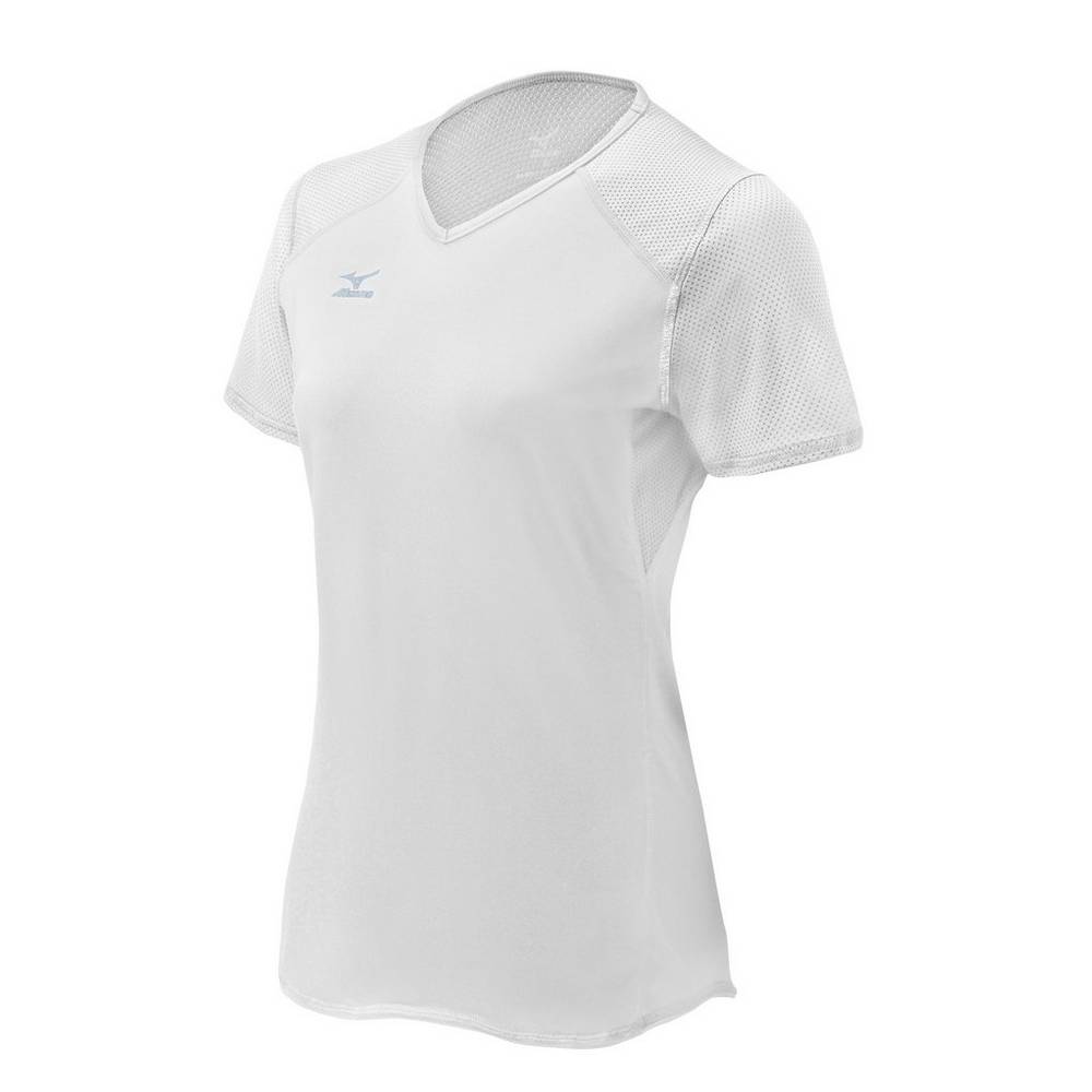 Jerseys Mizuno Techno VI Short Sleeve Mujer Blancas Outlet IGNK-85073